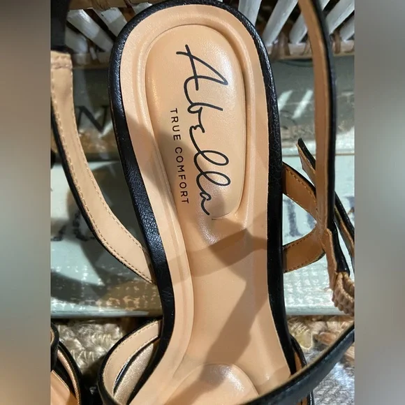 Abella Black Women's Slingback Heels - Picture 6 of 12